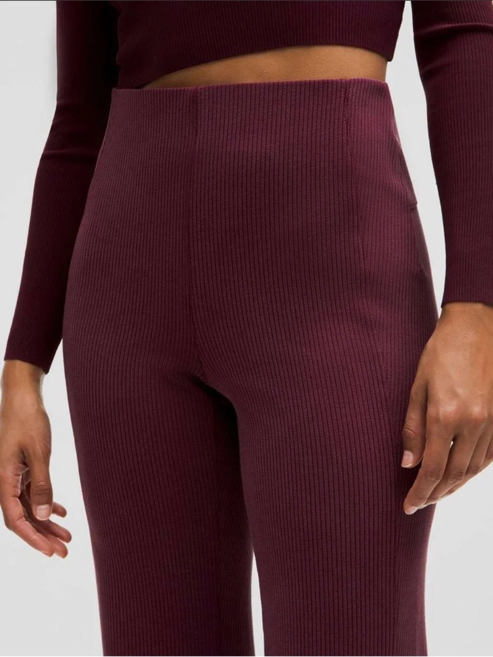 Lululemon Ribbed Softstreme Flared Pant *Regular - Garnet